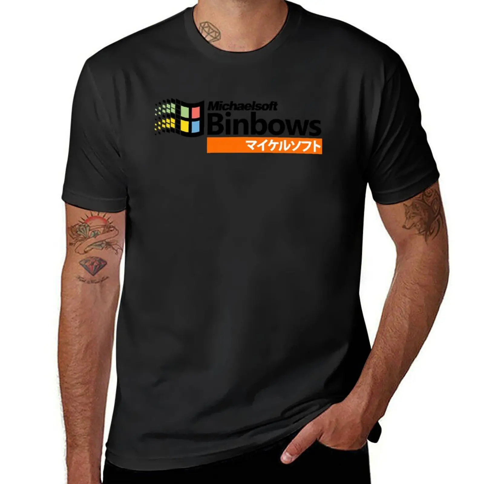 

Michaelsoft Binbows マイケルソフト T-Shirt boys whites customs design your own graphics T-shirt men