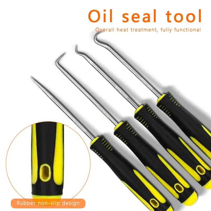 4 Pieces Long Pick & Hook Set Gasket Puller Pick Tools for Removing Car Auto Oil Seal O-Ring Seal Professional Tools 240/160mm