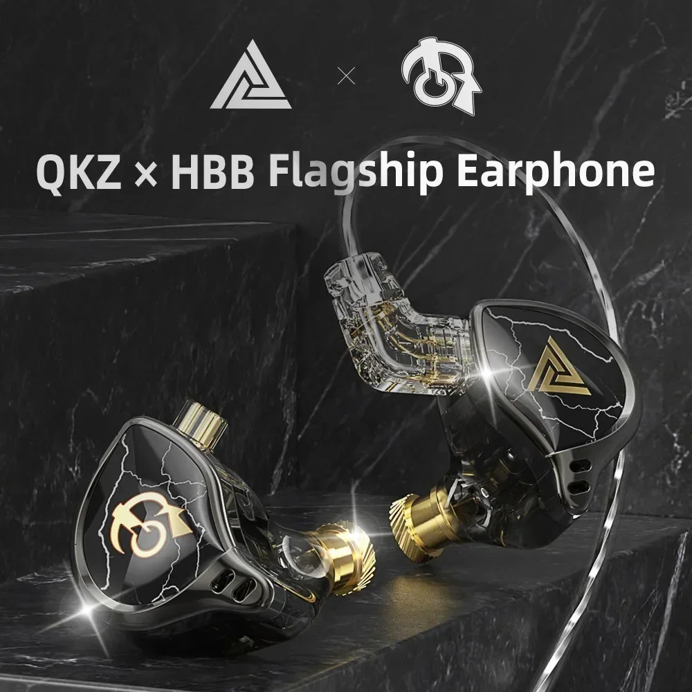 QKZ x HBB Earphones 1 Dynamic HIFI Bass Earbuds In Ear Monitor Headphones Sport Noise Cancelling Headset wired earphones in ear headphones in ear monitor