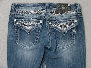 Y2K Jeans blu scuro Donna Harajuku Hip Hop Punk Strass Jeans a vita alta Pantaloni casual Pantaloni in denim classici retrò gotici 1