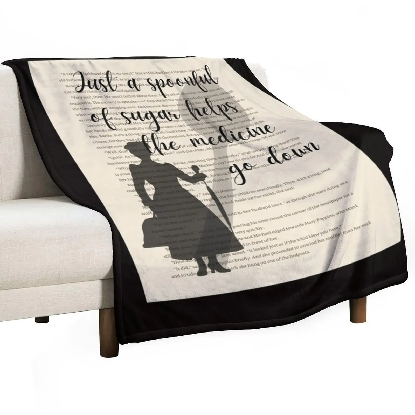 

Mary Poppins Book Page Art Throw Blanket valentine gift ideas Multi-Purpose sofa bed Luxury Thicken Blankets