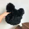 2022 Real Rabbit Fur Winter Hat for Women Knitted Fluffy Beanie Ladies Fashion Solid Color Warm Plush Skull Women's Thick Hat 6