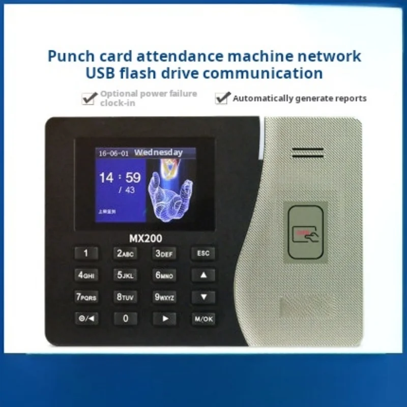 ZKTime 5.0 MX200-ID 125khz Card Attendance System SSR Proximity Card Time Clock Employee Control Machine Electronic Device