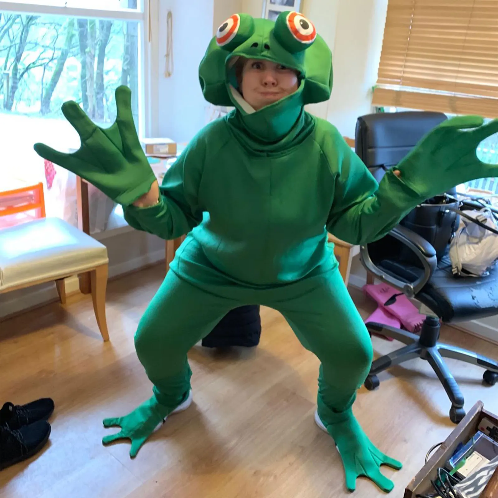 

Men Funny Frog Cosplay Costume Novelty Adult Animal Halloween Cosplay Party Jumpsuit Outfit Overalls Plus Size Oversize Clothes