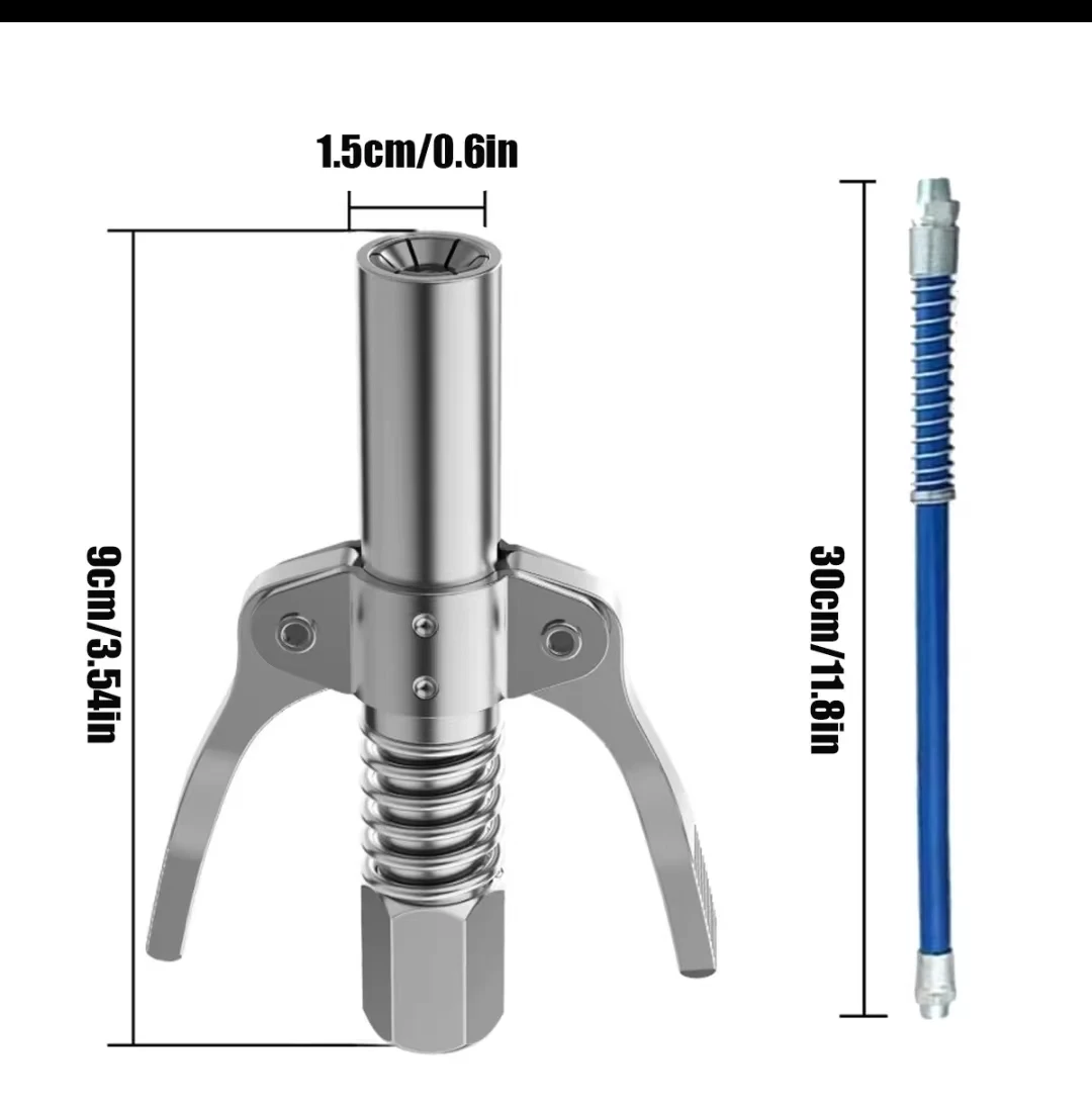 2023New Grease Coupler Heavy-Duty Quick Release Grease Gun Coupler NPTI/8 10000PSI Two Press Easy to Push Accessories