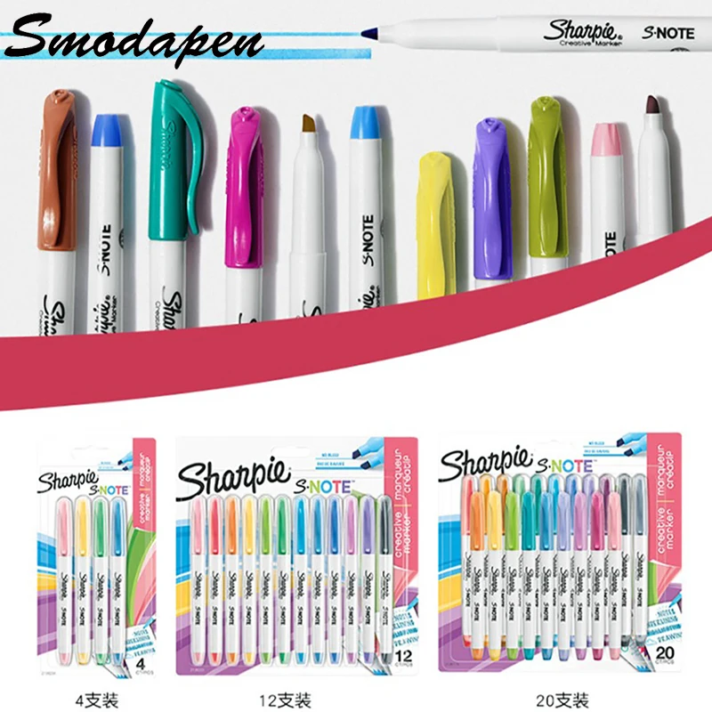 4/12/20 Color Set Sharpie Markers Oily Waterproof Quick-Dry DIY Coloring Paint Markers Drawing Graffiti Stationery Art Supplies
