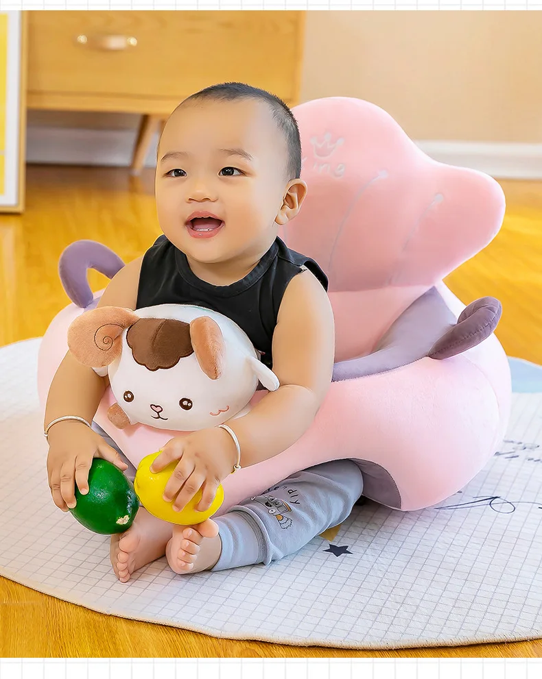 Cute Cartoon Baby Sofa Cover Learning to Sit Seat Feeding Chair Case Kids Baby Sofa Skin Infant Seat Without Cotton