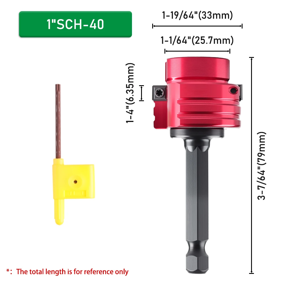 LAVIE 1pc PVC Rohr Reibahle 6,35mm Hex Welle Sanitär Werkzeug PVC ABS Ablauf Wasser Rohr Joint Werkzeug Bohrer bits Sauber Zement Remnants – Detail 13