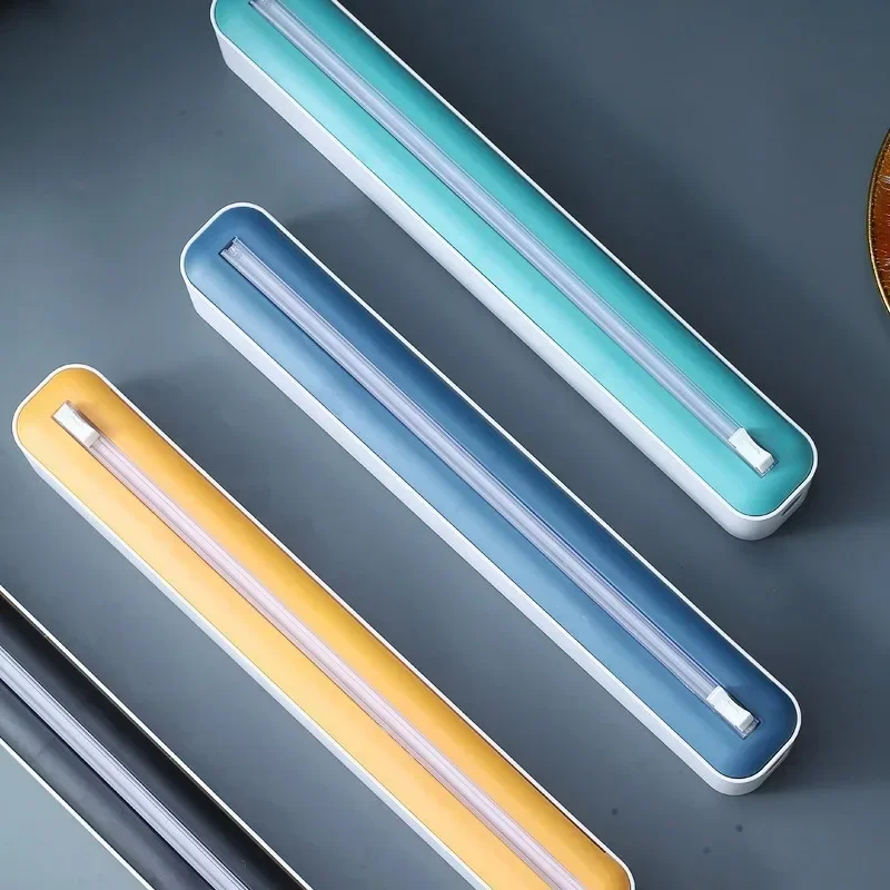 Kitchen Disposable Cling Film Cutter Point Breaking Household Food Special Cutting Box Suction Refrigerator Artifact cling film cutter