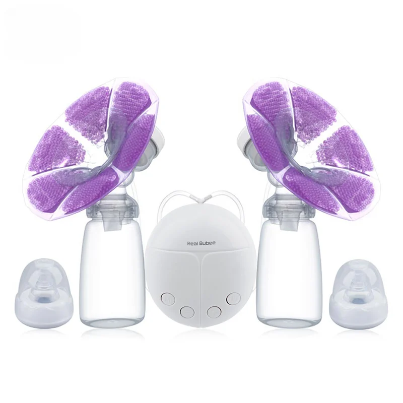 Double Electric Breast Pumps Powerful Nipple Suction Baby Milk Bottle Cold Heat Pad USB Electric Breast Pump