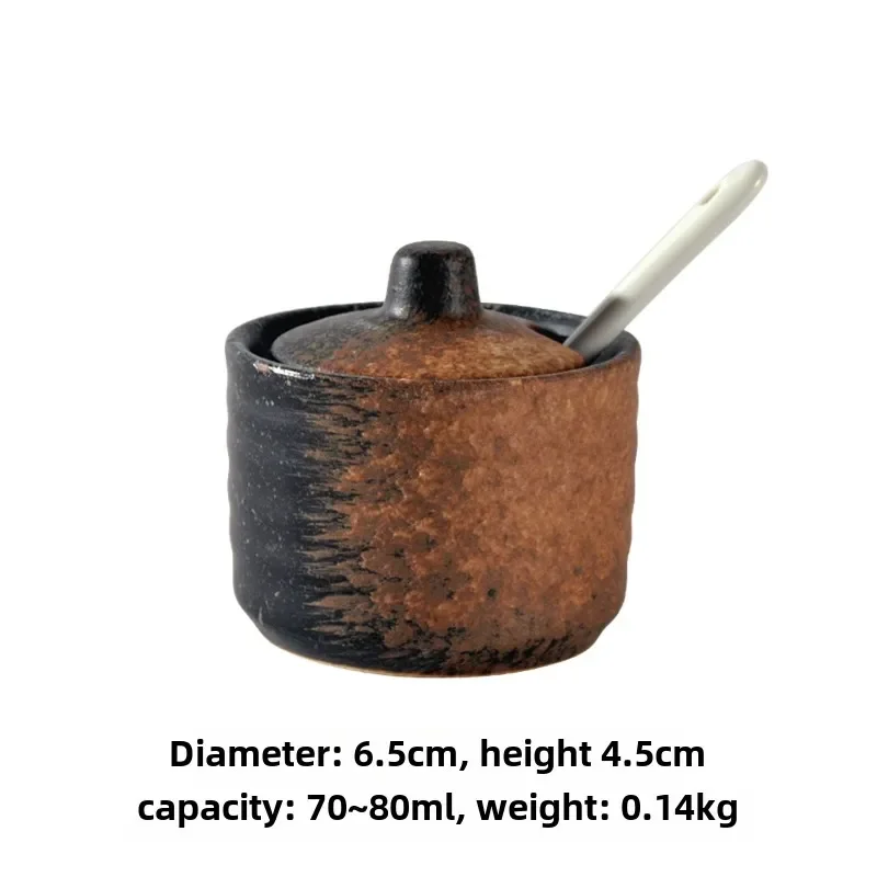 Seasoning Jar Japanese Style Ceramic Spice Box Kitchen Utensils