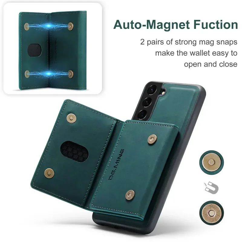 Magnetic Flip Leather Wallet Phone Case with Card Holder