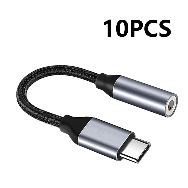 

10 PCS Type-C 3.5 Jack Audio Cable USB C To 3 5 MM Jack Aux Adapter Phone Accessories Cabo Adaptador USB Tipo C USB C HeadPhone