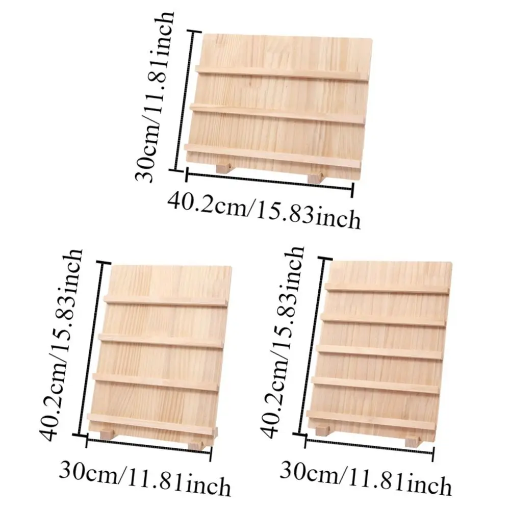 3/4/5 Layer Wooden Nail Art Stand Large-capacity Multi-functional Earring Necklace Display Rack Simple Smooth