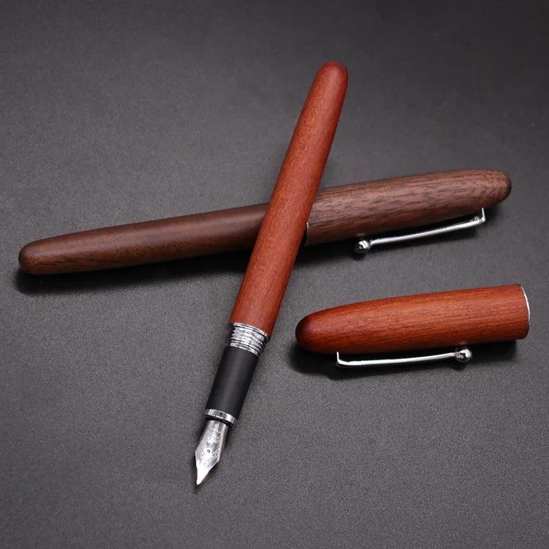 Penna Stilografica JINHAO 9056 In Legno Naturale Fatto A Mano, Pennino