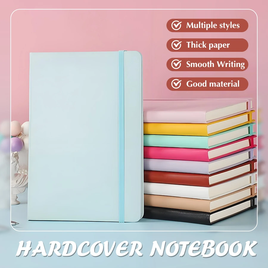 A5 Business with PU Notebook, Student Notebook, 200 Pages, Handcrafted Bookbook, Handcrafted Bookbook, Comes with Memo Paper