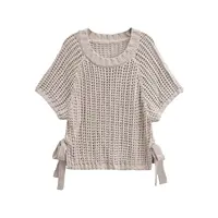 TRAF Hollow Out Knit Autumn Sweater for Women Transparent Short Top Beach Pullover Women Clothing 2142116 1