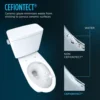 Drake Two-Piece Elongated 1.6 GPF TORNADO FLUSH Toilet with CEFIONTECT Cotton White - CST776CSG#01 5