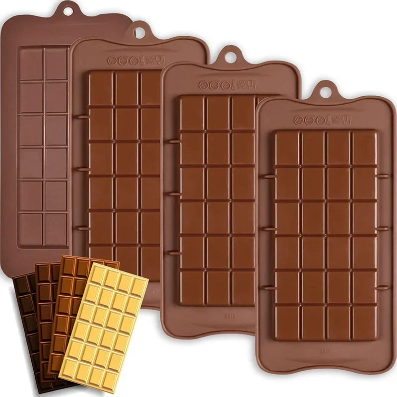 Silicone Non-Stick Chocolate and Fondant Bar Molds - BPA Free for Easy Release and Handmade Gifts