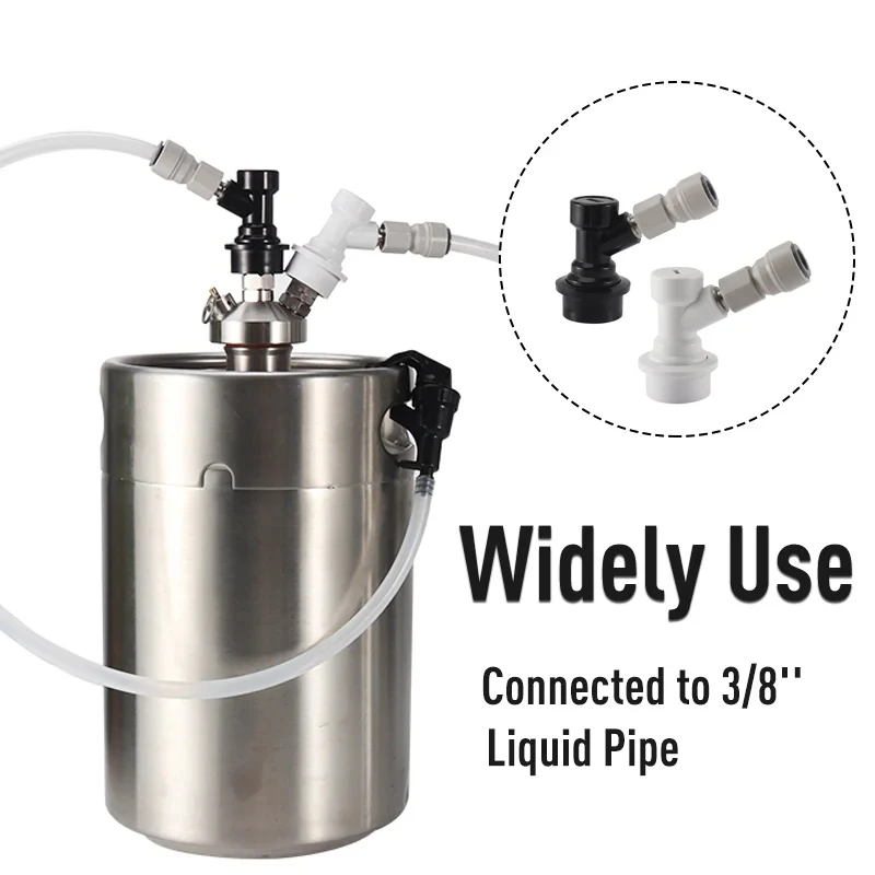 Ball Lock Disconnect Set Homebrew Beer Keg Disconnect Connector Barbed Liquid / Gas Dispenser Push-In Fit Swivel Nuts beverage dispenser faucet brewing faucet beer keg dispenser