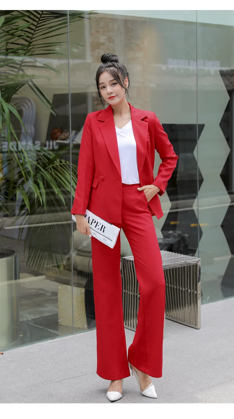 Female Fashion Korean Trousers Suit 