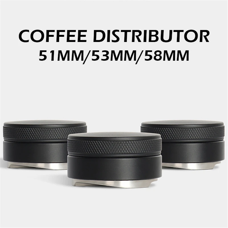Distribuidor de café, herramienta de distribución de Espresso/nivelador, 3  pendientes en ángulo, Tamper de palma ajustable, se adapta a portafiltro de  51/53/58mm - AliExpress