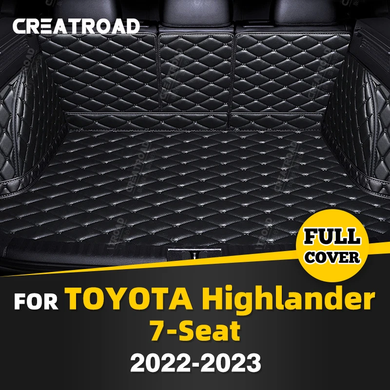 

Автомобильный коврик для багажника с полным покрытием для Toyota Highlander 7-Seat 2022 2023, автомобильный коврик для багажника, аксессуары для защиты интерьера