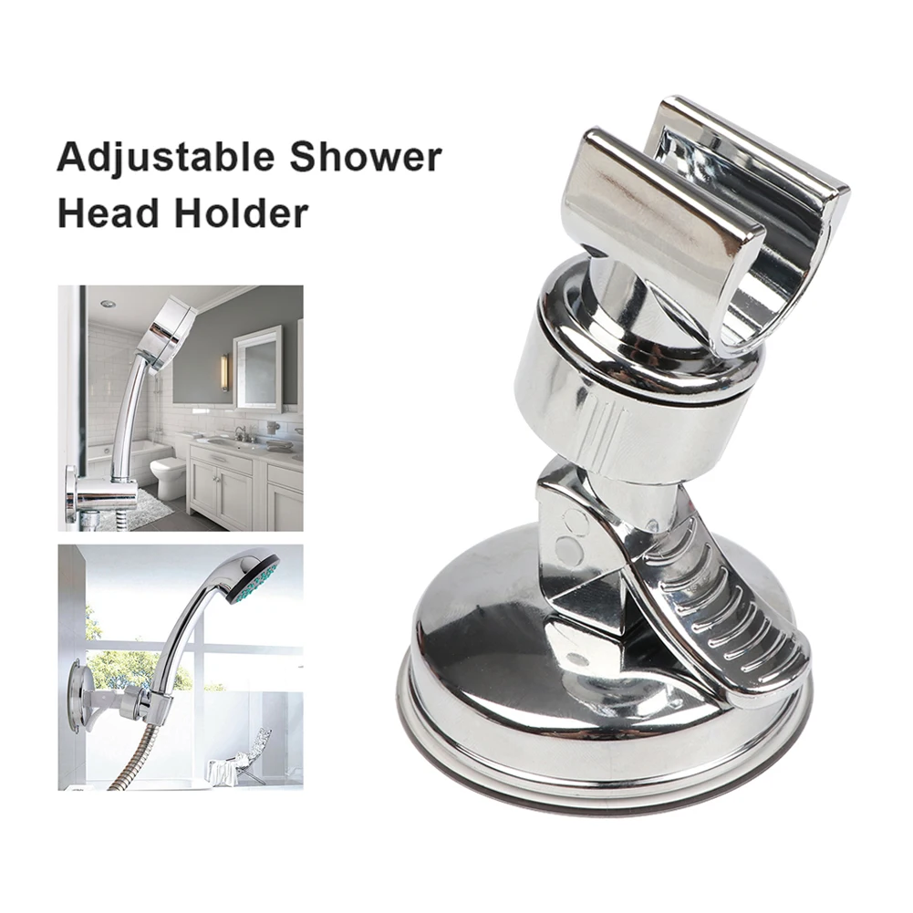 Adjustable Shower Head Holder Rack Bracket Suction Cup Shower Bathroom Accessory 