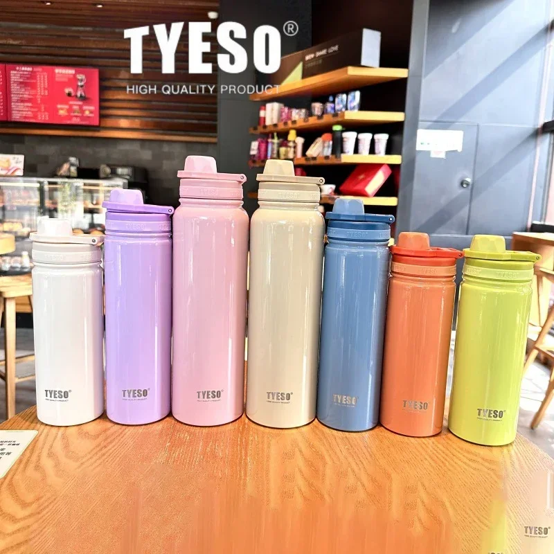 600ML Stainless Steel Thermal Water Bottle With Straw Portable Vacuum Flask Insulated Water Bottle Cold and Heat Thermal Mug
