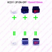 

12PCS 10 X 15mm 2PIN SPST ON/OFF Boat Rocker Switch 6A/250V 10A/125V Seesaw Switch For Dash Dashboard Truck RV ATV Home