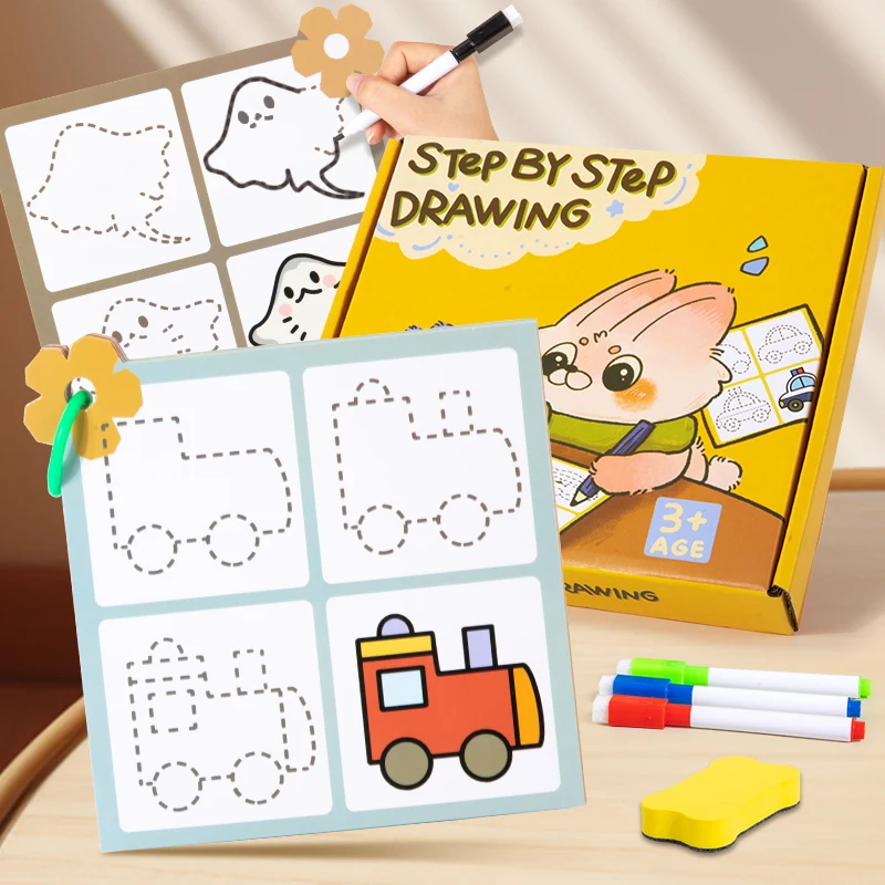 Magical Tracing Workbook Montessori Pen Control Training Book Reusable Magic Practice Copybook Children Drawing Education Books_voghion.com