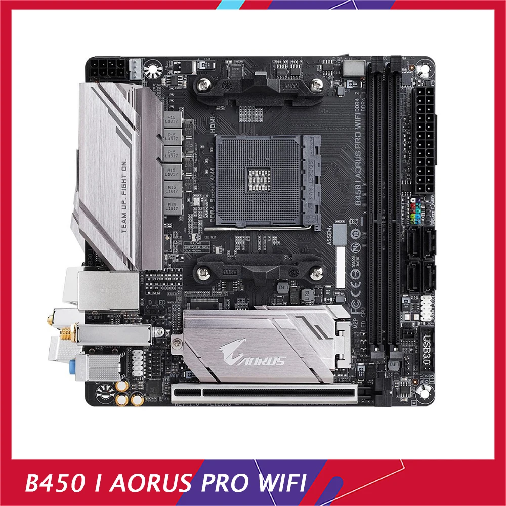 Per Scheda Madre Desktop B450 I Aorus Pro Presa Wifi Supporto Am4 5600 5800X Test Perfetto Di Buona Qualità