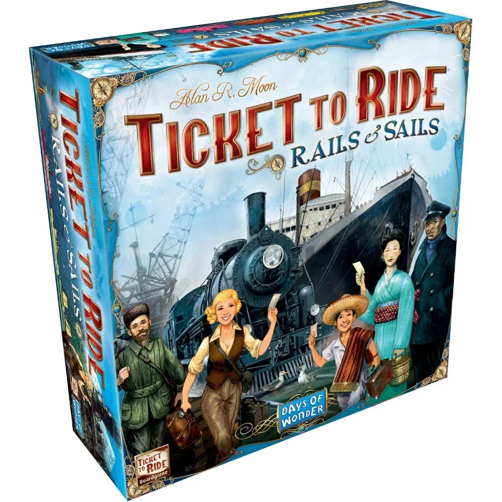 

Ticket to Ride: Rails & Sails Strategy Board Game for Ages 10 and Up Playing Cards Social Games of Tables for the Whole Family