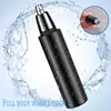 Kemei Electric Mini Nose Trimmers Portable Ear Nose Hair Shaver Clipper Waterproof Safe Removal Cleaner Waterproof Rechargeable 4