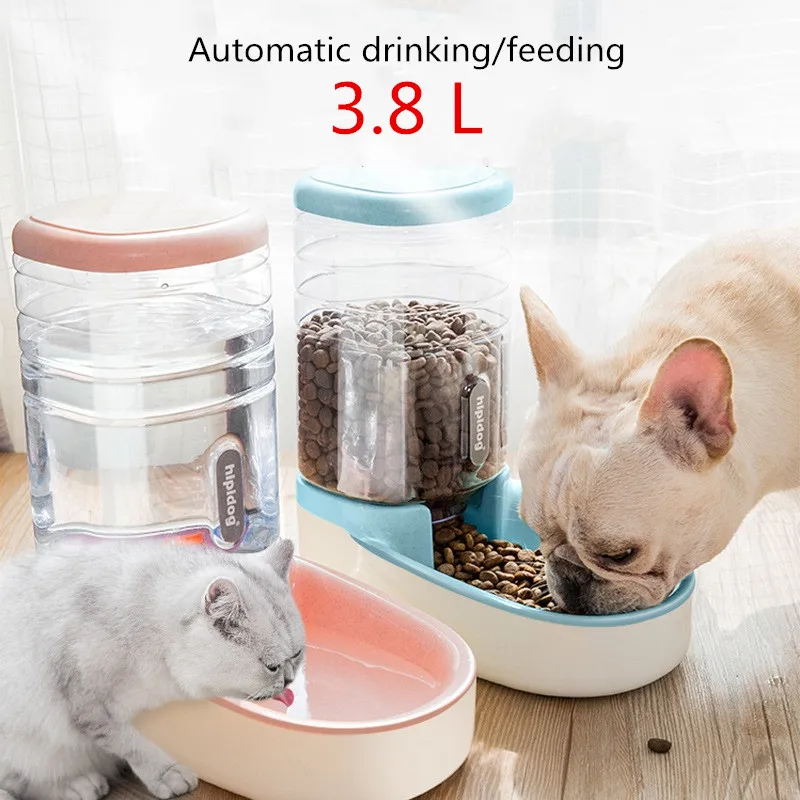 3.8L Dog Cat automatic pet feeder drink and food storage 1