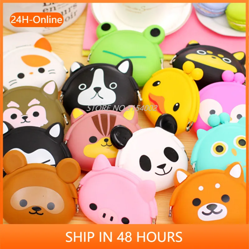 Girls Mini Silicone Coin Purse Case Animals Small Change Wallet Purse Women Key Wallet Coin Bag for Children Kids Gifts