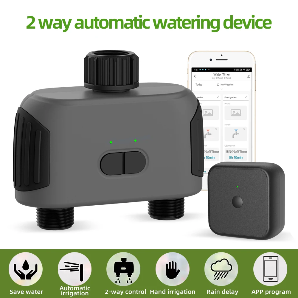 Alexa Tuya Smart Bluetooth 1/2-Outlet Garden Water Timers