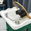 Head Spa Shampoo Chair Hair Salon Portable Small Hair Washing Station Chair Move Therapy Lettino Massaggio Furniture MQ50SC 2