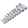 10 Pcs Triple Square Spline Bit Socket Set M4 To M18 1/4in 3/8in 1/2in Drive CR V Steel Bit Socket Set with Storage Box 5