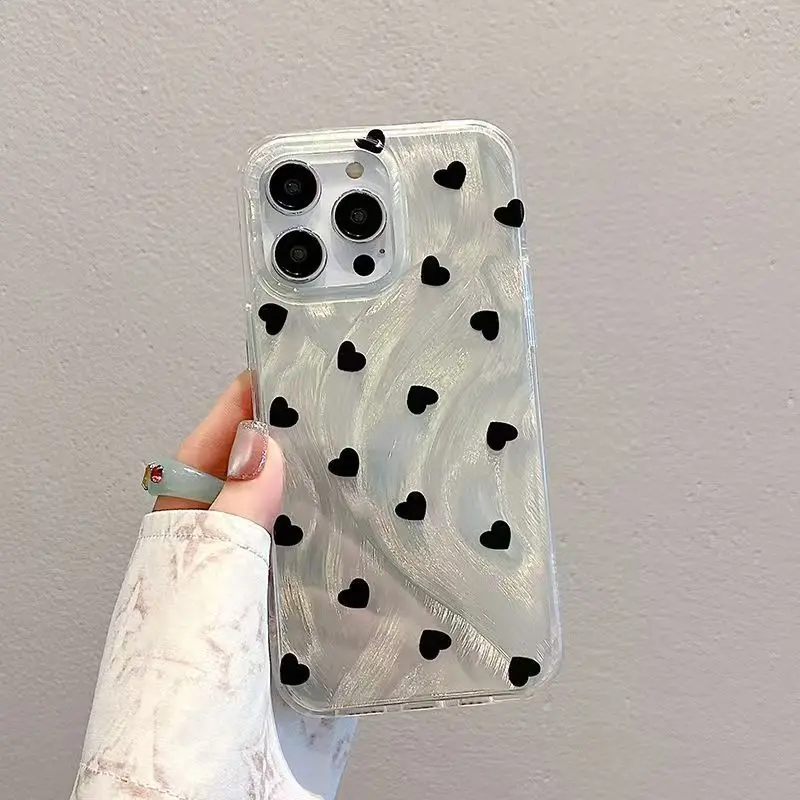 Sweet Heart Glossy Phone Case for OPPO - Stylish Protective Cover