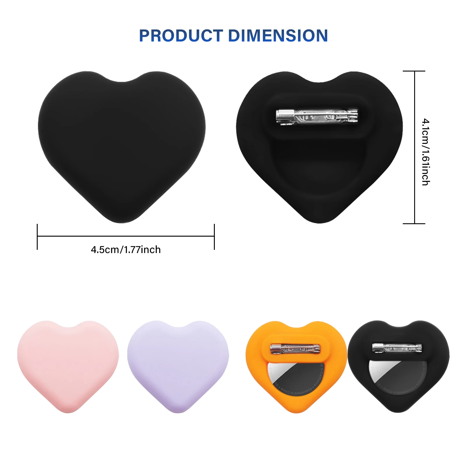 Silicone AirTag Safety Holder with Pin - Anti-Lost Tracker Cover for Kids, Elderly, and Luggage