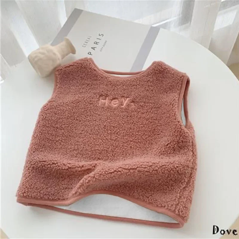 thumbnail image 1 of Autumn Winter Baby Lamb Wool Warm Waistcoat Girls Boys Plush Vest pullover Double Layer Child Warm Fashion Warm Coat, 1 of 6