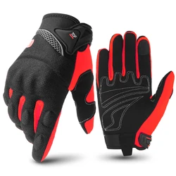 Breathable Touch Screen Motorcycle Racing Gloves - Summer Sports Protective Gear - XXL (SU01 Red)
