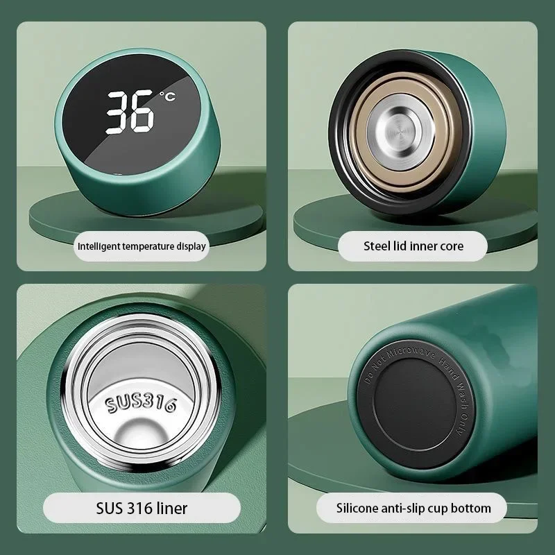 Xiaomi 500ML Smart Thermos Water Bottle Intelligent Temperature Display 316 Stainless Steel Vacuum Flasks Thermoses Cup Offices 2