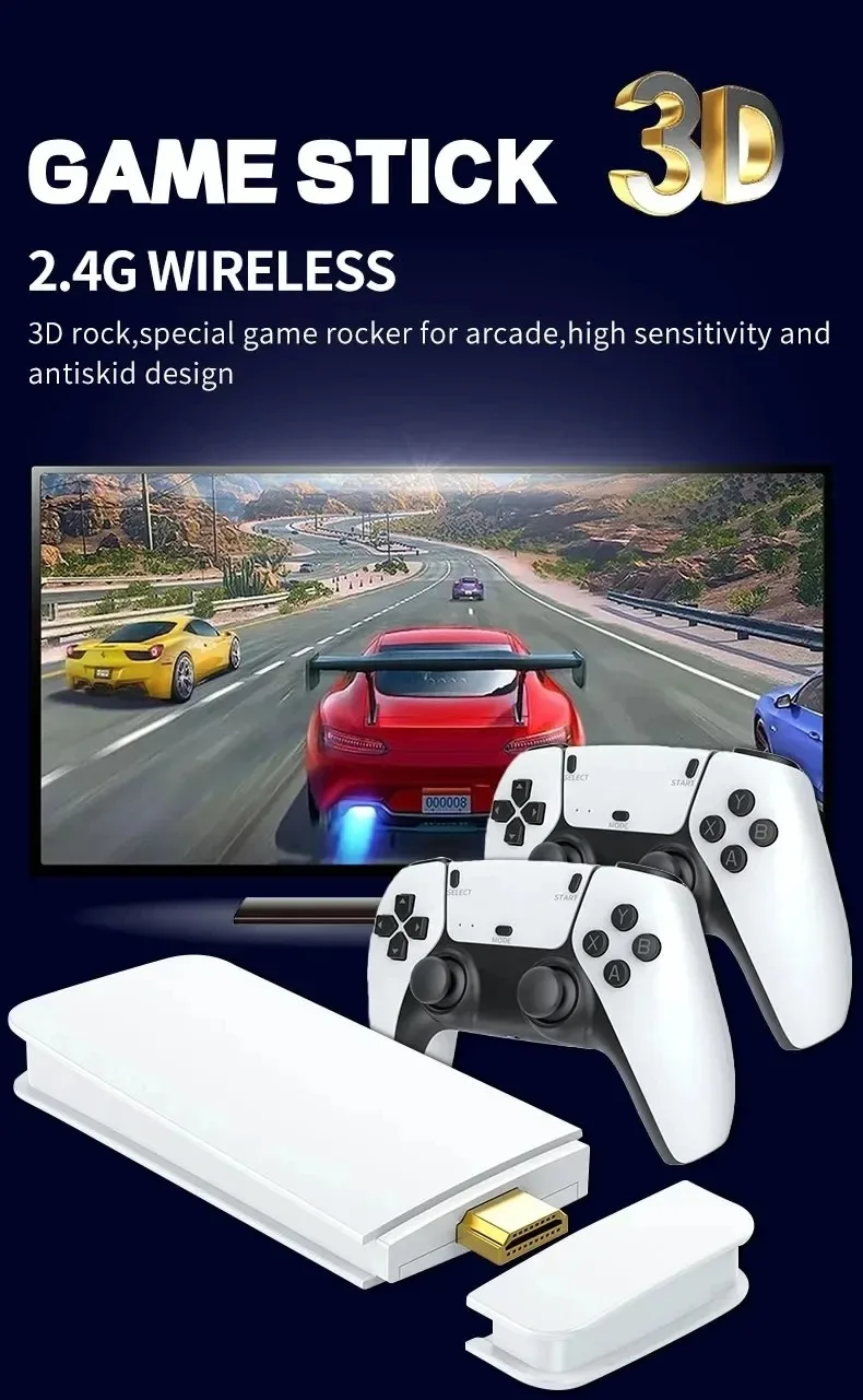 Wireless Retro Tv Video Game Console With Dual Controllers_voghion.com