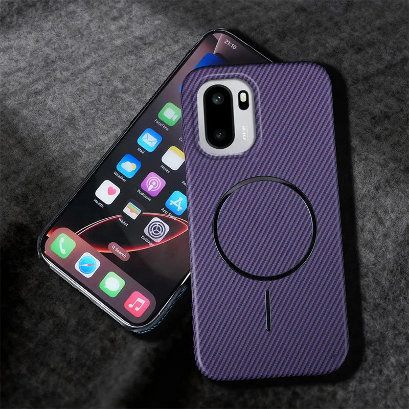 Kevlar Magnetic Frosted PC Shockproof Bumper Case