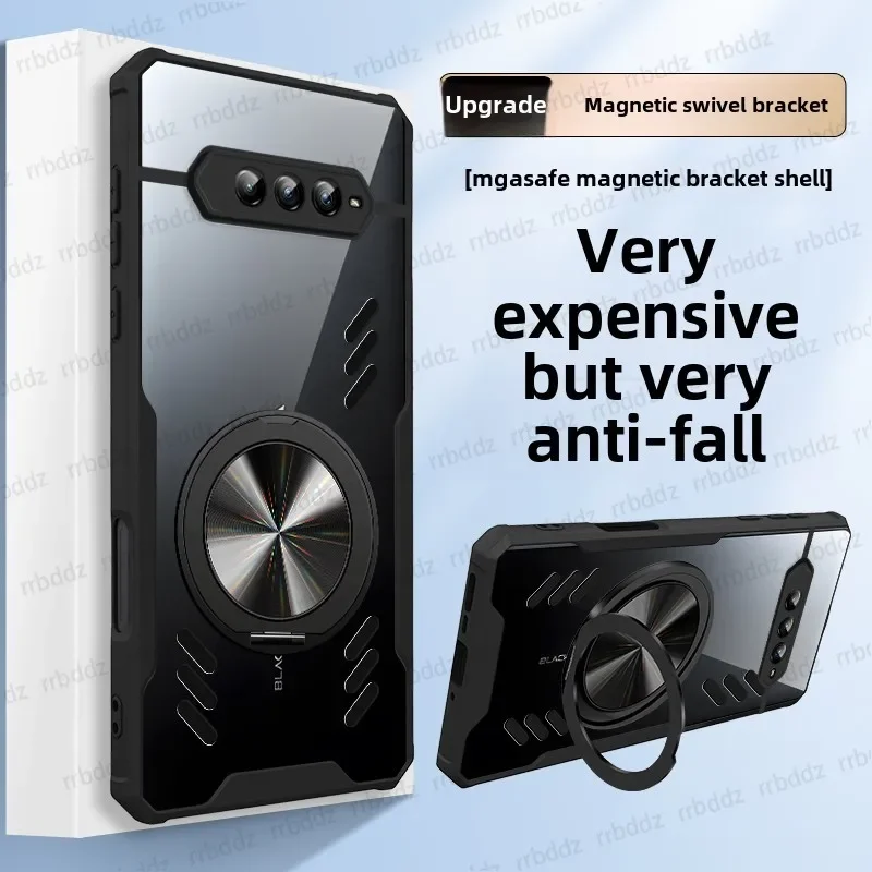 Enhanced Magnetic Phone Case with 360° Rotating Ring and Heat Dissipation