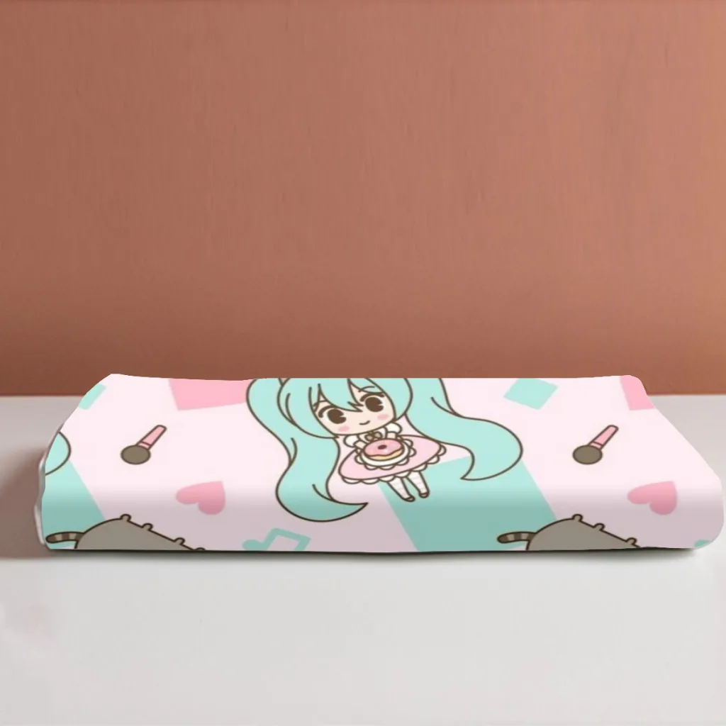 Hatsune Miku Bed Sheets Set Comforter Quilt Cover Duvets Single Bedding 3