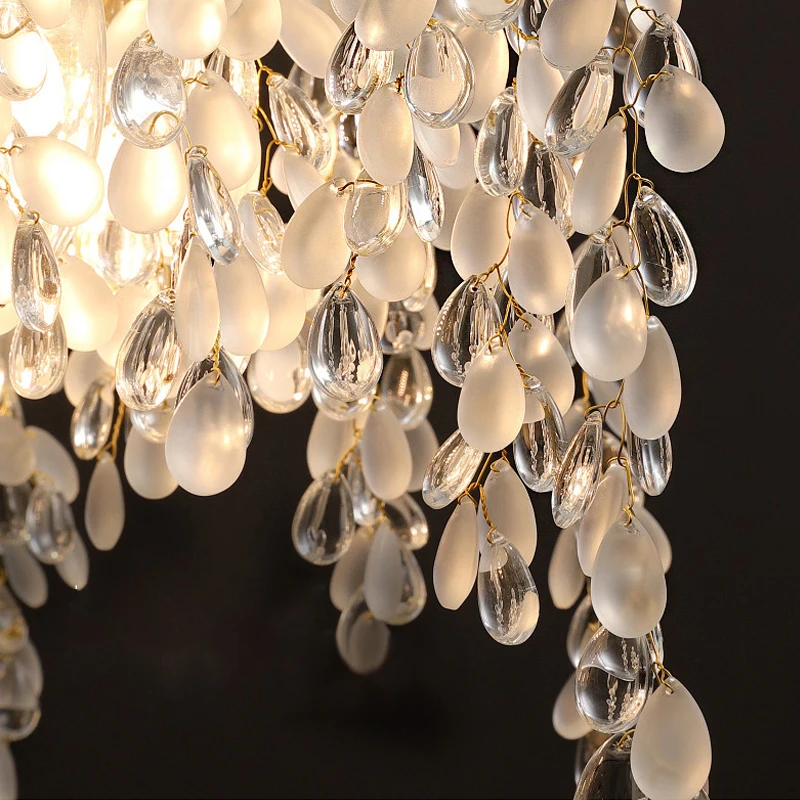 Modern Led Chandelier Ceiling Chandelier Luxury Living Room Indoor Crystal Lamp Golden Homeware Gloss