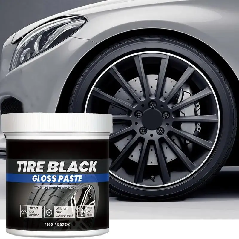 100g Mild Tire Cream Waterproof Tire Polisher Car Shine Metal Cleaning Cream Automotive Cleaning Supplies car tire wax tire polishing paste